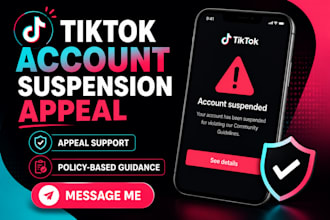 help you prepare a tiktok account suspension appeal