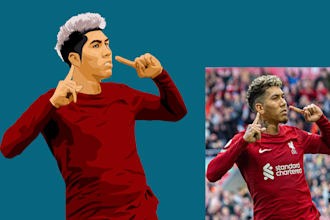 make a vector football art