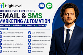 build gohighlevel website with email SMS automation, lead nurture and follow up