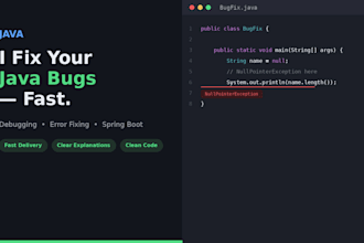 fix bugs and errors in your java application