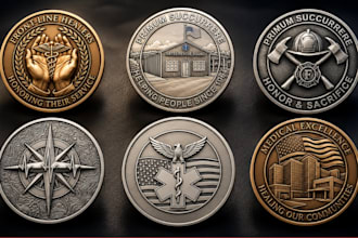 sculpt custom 3d coin model, bas relief medallion coin challenge for 3d printing