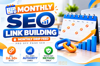 monthly off page SEO backlinks on authority domains