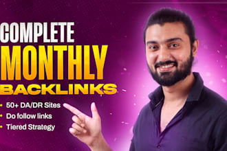 monthly off page SEO backlinks on authority domains