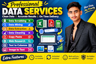 do data cleaning, extraction, and PDF to excel formating