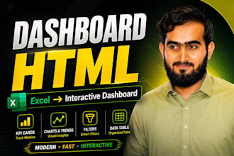 create an interactive HTML dashboard from excel data
