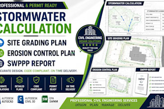 do stormwater calculation site grading plan erosion control plan swppp report