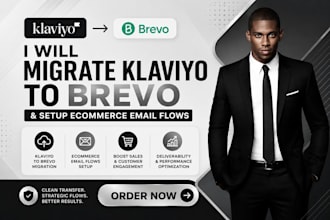 migrate klaviyo to brevo and setup ecommerce email flows and email automation