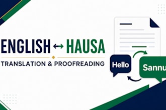 manually translate english to hausa and hausa to english