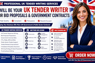 be your UK tender writer for bid proposals and government contracts