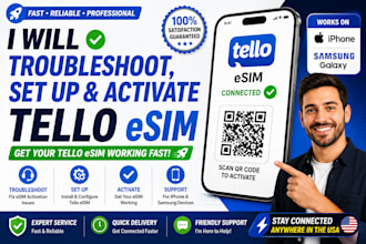 troubleshoot, set up and activate tello esim