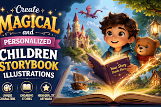 create magical and personalized children storybook illustrations