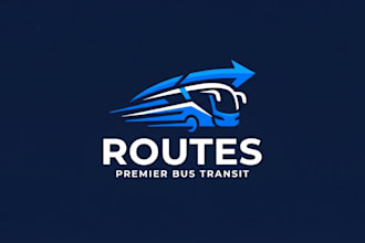 design a smart and modern bus logo for your brand