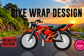 design motorcycle vinyl and modern bike wrap design and decal design wrap design