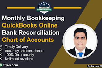 do quickbooks online setup, cleanup, and bank reconciliation