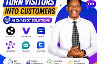 build ai chatbots with botpress voiceflow flowise langflow tiledesk chatfuel