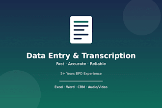 do accurate data entry and transcription work