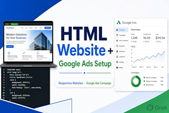 create a responsive HTML CSS website or landing page