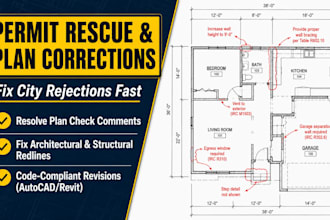 create structural drawings or fix city plan check corrections