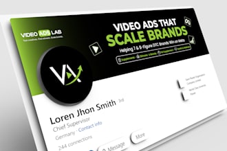 design premium and professional linkedin banner