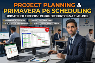create and update a primavera p6 project schedule
