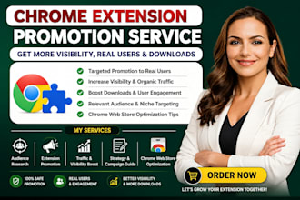 promote your chrome extension for real users and download