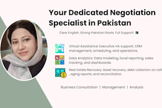 do negotiations from pakistan on your behalf