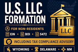 register your US llc and provide tax id, compliance for non resident