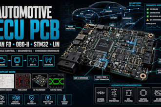 design automotive ecu pcb can fd obd2 stm32  hardware