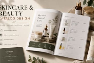 design skincare product catalog, b2b pro, beauty cosmetic brochure, medspa