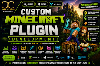 develop custom minecraft spigot and paper plugins in java