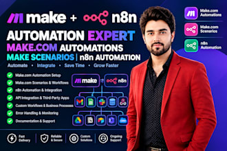 create make com automations, make com scenarios, n8n automation