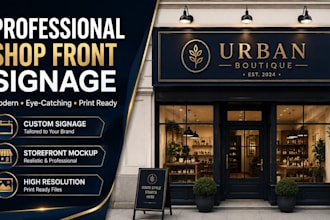 design professional shop front signage and storefront signs
