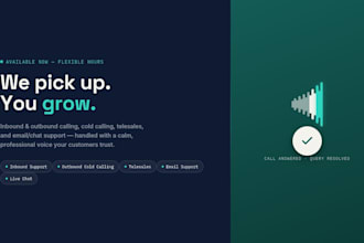inbound call, chat, and email customer support services