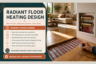 design hydronic radiant floor heating layout and calculations