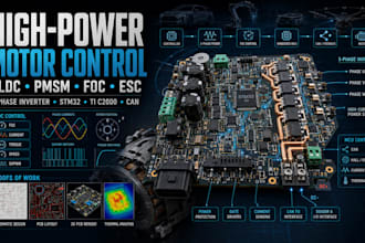 design high power bldc pmsm motor controller foc esc pcb