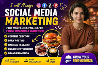 manage social media marketing for restaurants cafes food brands and bakeries
