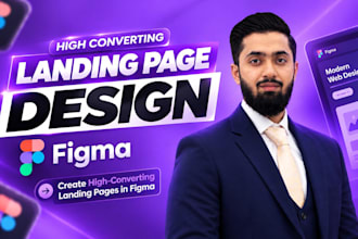 design a high converting saas or startup landing page in figma
