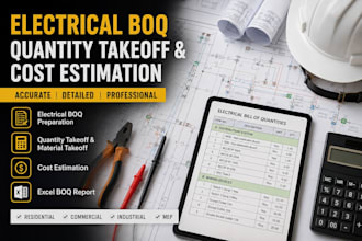 prepare accurate electrical boq, cost estimates