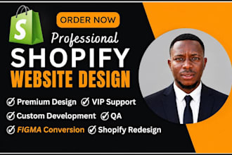 build, customize, and redesign a professional shopify ecommerce store
