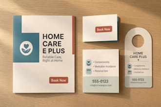 design a professional tri fold brochure and door hanger flyer in canva