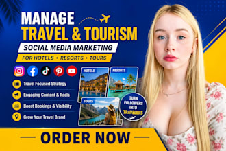 manage travel tourism social media marketing for hotels resorts tours