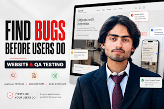 test your website and provide a detailed bug report