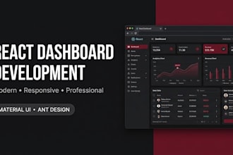 build a react dashboard with material UI or ant design