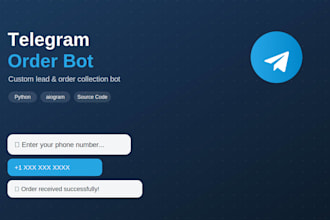 develop a telegram chatbot for your business