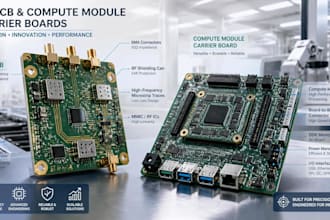 rf pcb and compute module carrier boards, manufacturing ready pcb design