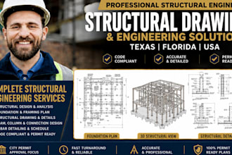 structural engineer civil engineering structural drawing texas florida permit