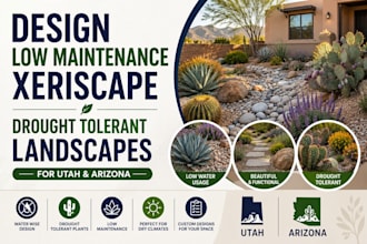 design low maintenance xeriscape drought tolerant landscapes for utah arizona