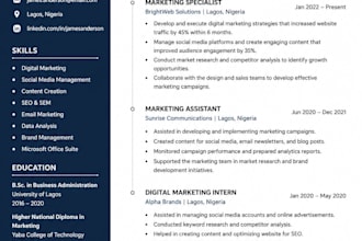 design a professional CV resume