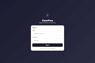build a small business web app using react