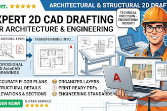 2d architectural and structural drawing